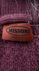 Cardigan in maglia con collo pelliccia MISSONI