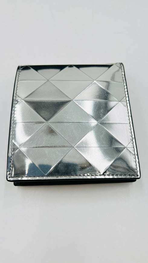 Triangle Bi-Fold Wallet Argento