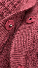 Cardigan in maglia con collo pelliccia MISSONI