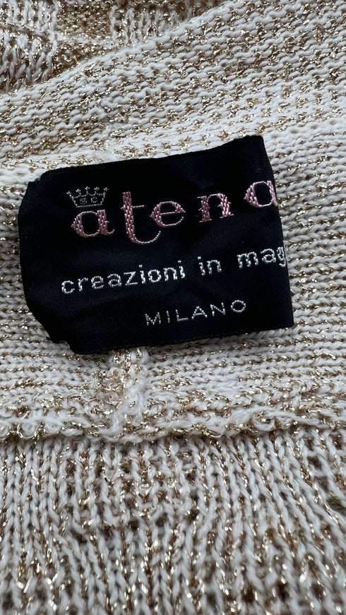 Cardigan maglia dorata