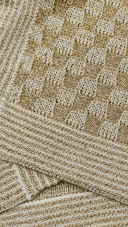Cardigan maglia dorata
