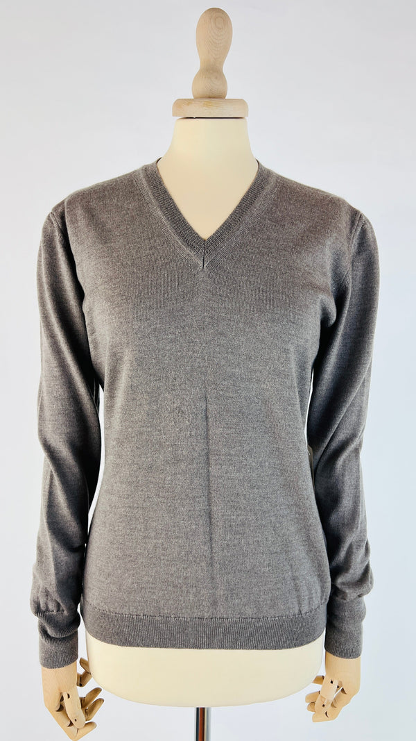 Pullover V in lana