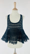 Top smanicato a crochet