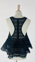 Top smanicato a crochet