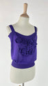 Top in maglia con volant