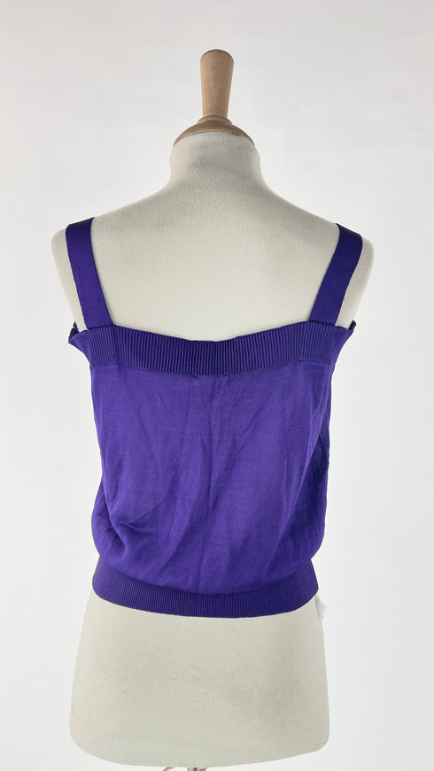 Top in maglia con volant