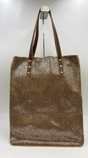 Tote-bag marrone-oro con cartellino Nanni