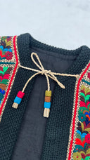 Gilet ricamato a fiori Unsigned