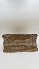 Tote-bag marrone-oro con cartellino Nanni