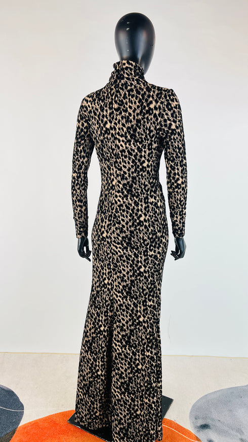 Abito lungo animalier
