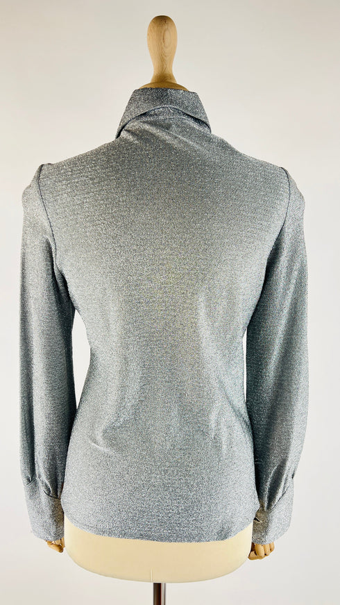Camicia lurex argentata