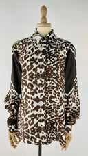 Camicia in seta animalier Class Roberto Cavalli