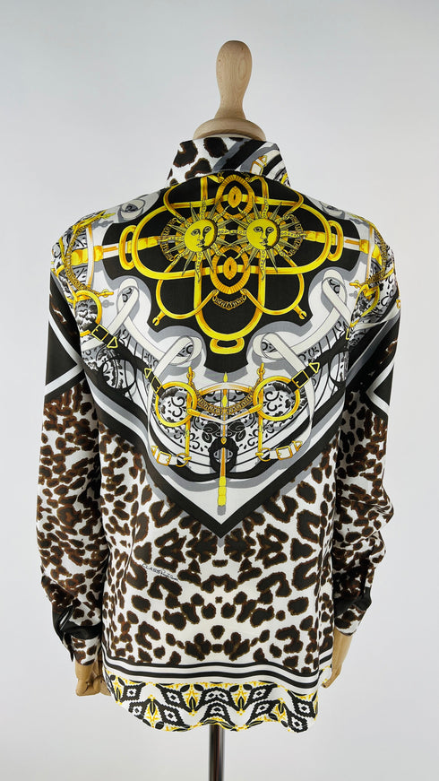 Camicia in seta animalier