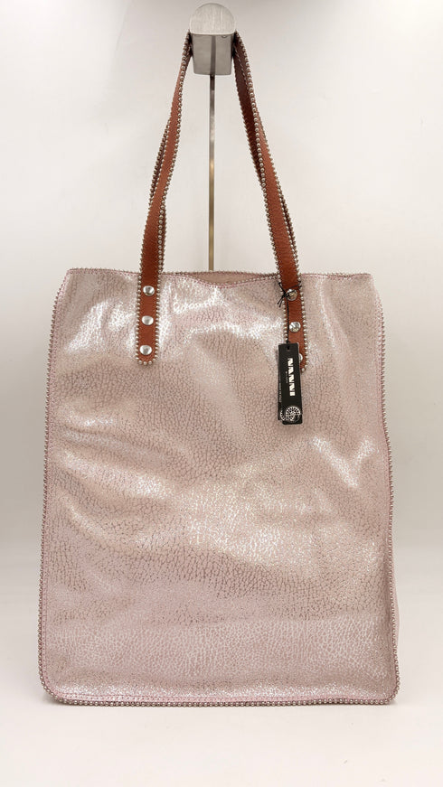 Tote-bag laminata con cartellino