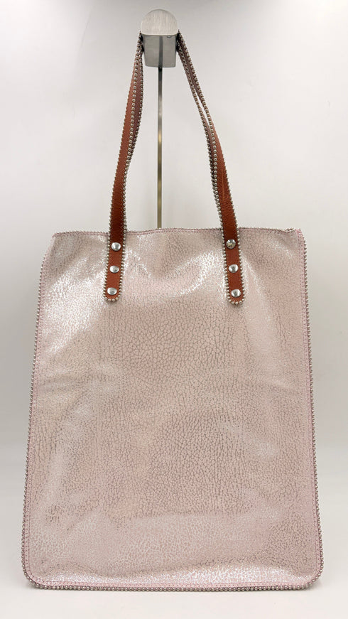 Tote-bag laminata con cartellino