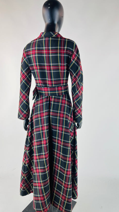 Chemisier tartan con cinta