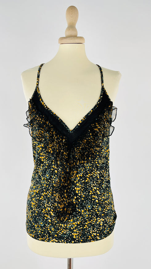 Top a fiori con ruffles