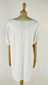 T-shirt over stampata con strass