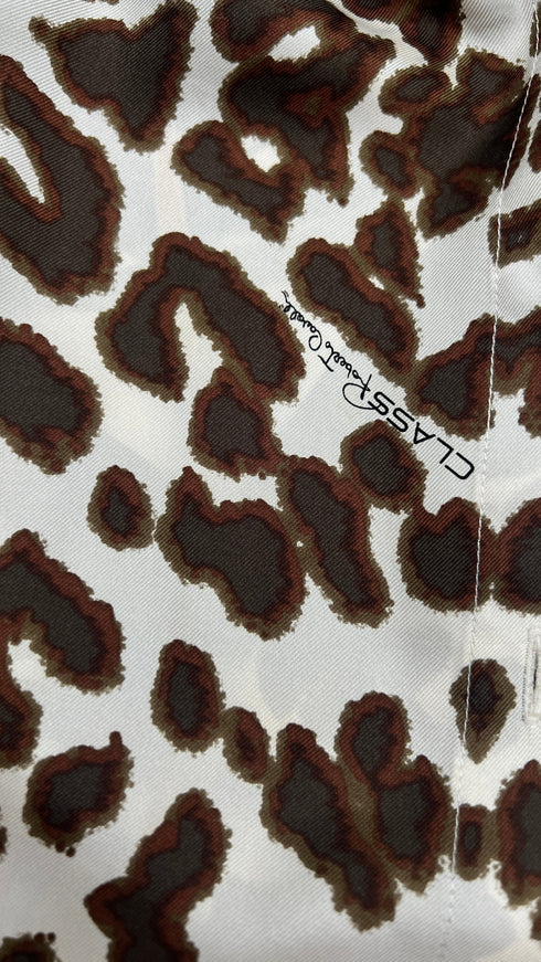 Camicia in seta animalier