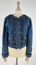 Giacca corta denim zip MOSCHINO JEANS