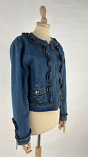 Giacca corta denim zip MOSCHINO JEANS