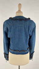 Giacca corta denim zip MOSCHINO JEANS