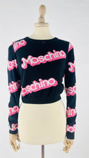 Maglia cropped logata MOSCHINO COUTURE
