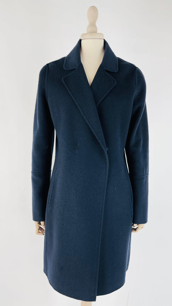 Cappotto in lana blu