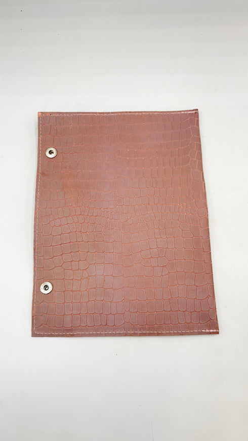 Tote-bag spalmato oro-rosa con cartellino