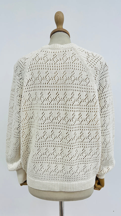 Cardigan uncinetto in cotone