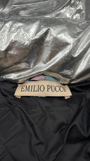 Piumino inserto argentato Emilio Pucci