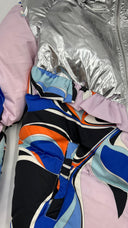 Piumino inserto argentato Emilio Pucci