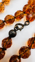 Collana vintage in vetro ambra