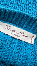 Top azzurro frange Valentino Rama