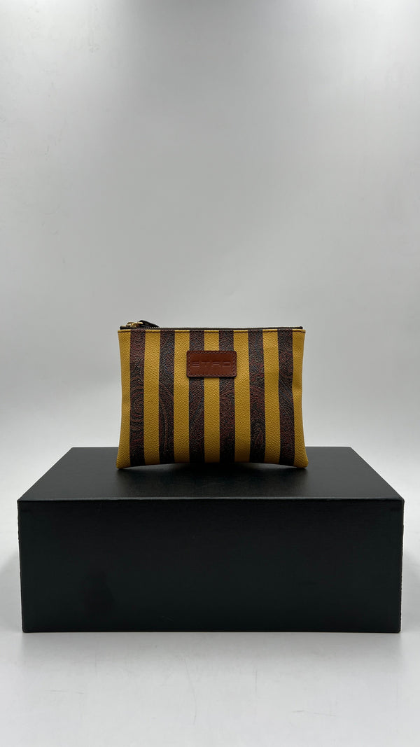 Pochette in pelle a righe