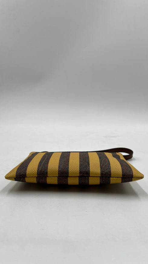 Pochette in pelle a righe