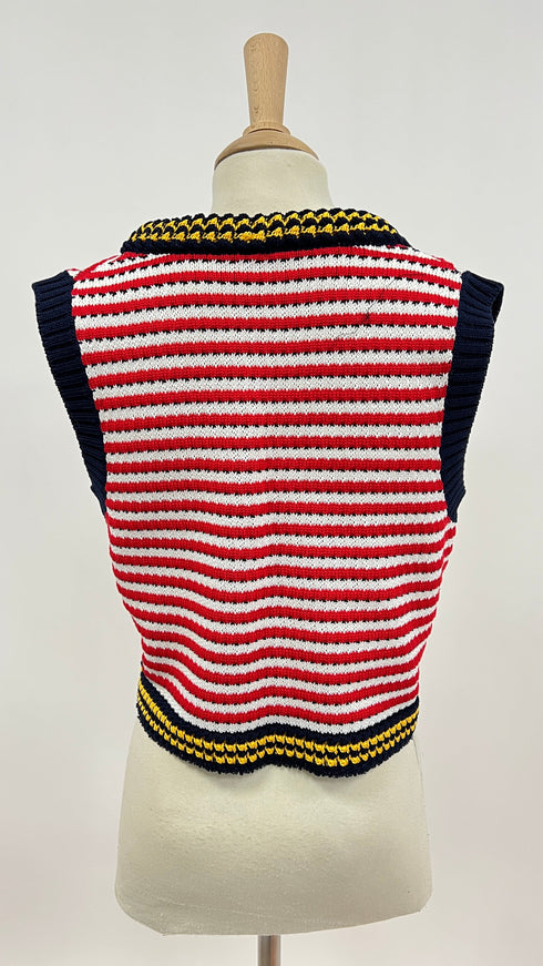 Gilet maglia a righe
