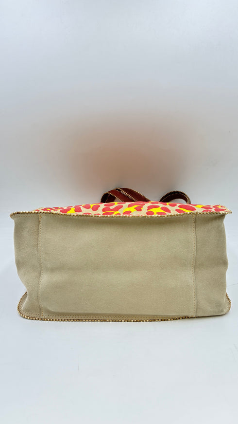 Tote-bag maxi animalier con cartellino