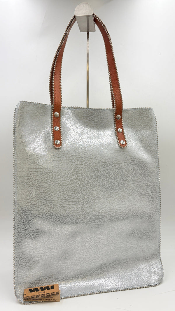 Tote-bag laminata azzurra