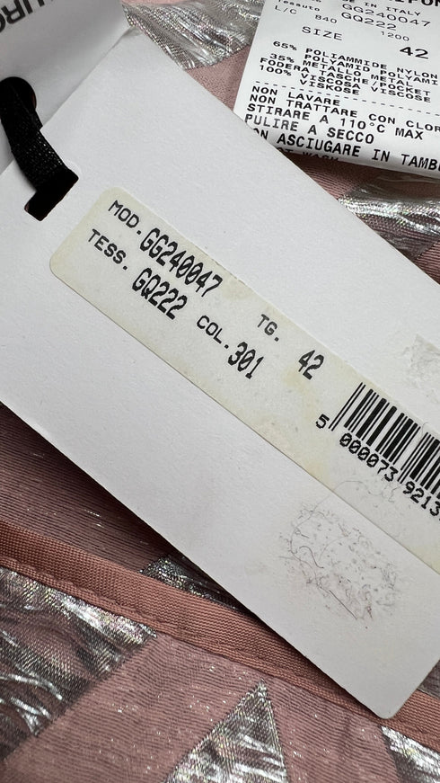 Gonna corta a rombi con cartellino