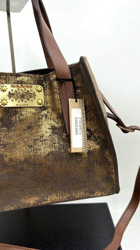 Borsa “Oregon” bronzo con cartellino