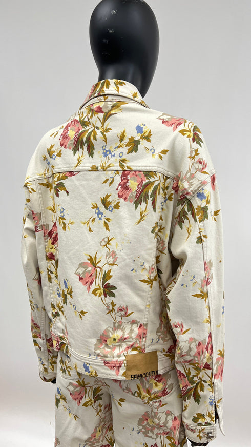 Completo in cotone fiori