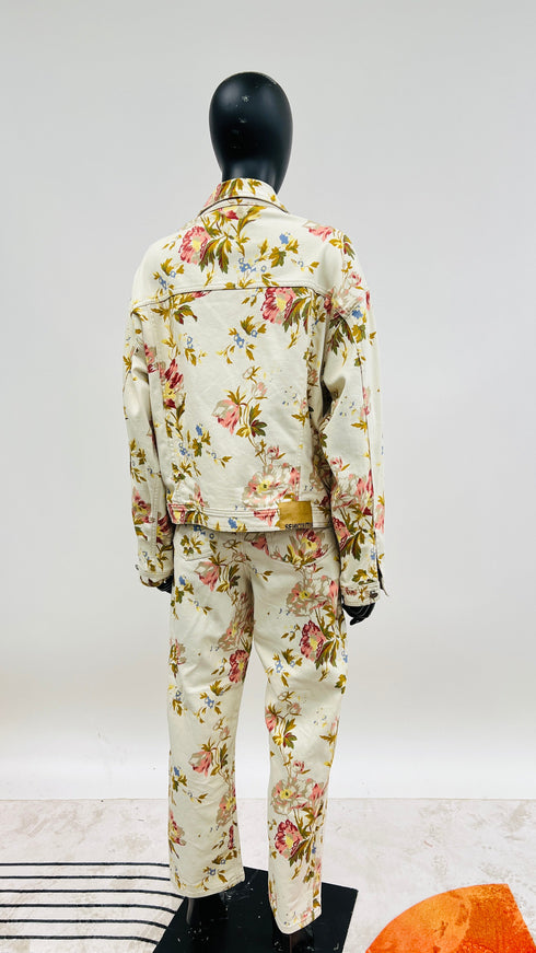 Completo in cotone fiori