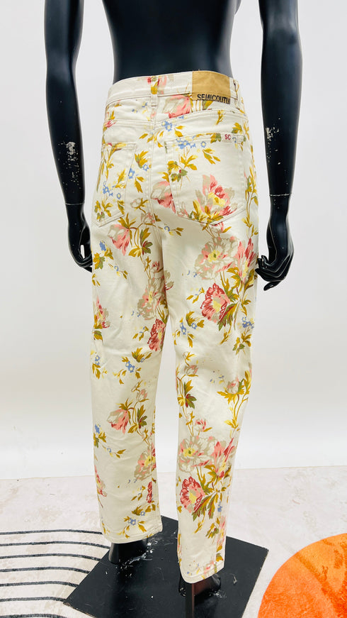 Completo in cotone fiori