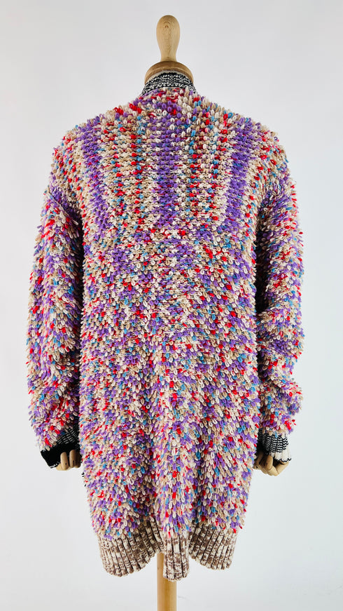 Cardigan lungo multicolor