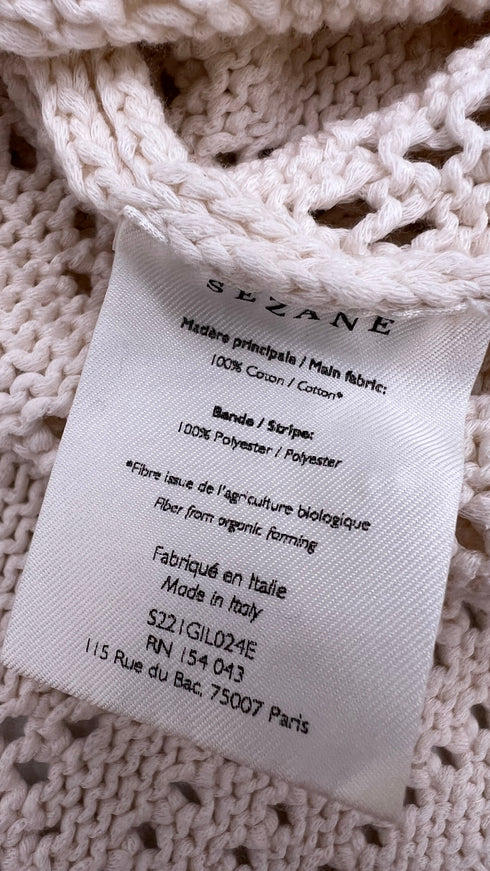 Cardigan uncinetto in cotone