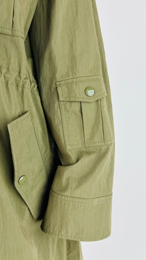 Parka lungo con logo