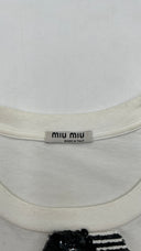 T-shirt fantasia paillettes Miu Miu