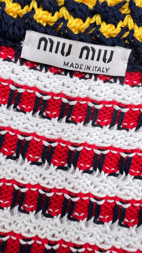 Gilet maglia a righe