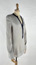 Camicia seta scollo V HERNO